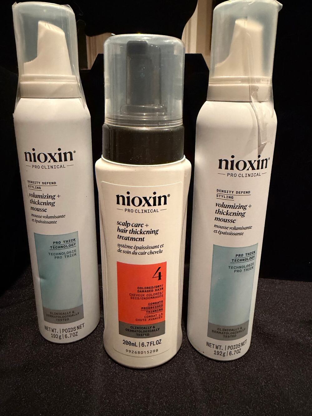 Nixon 3 pc set - 2 Hair Volumizing Thickening Mousse & 1 Scalp Care Treatment